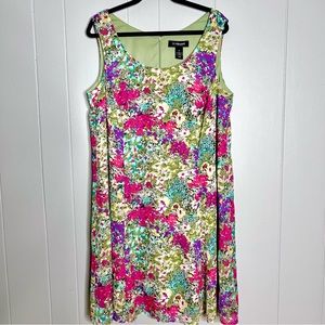 Lane Bryant 90s Women's Floral Chiffon Sleeveless Dress Size 20